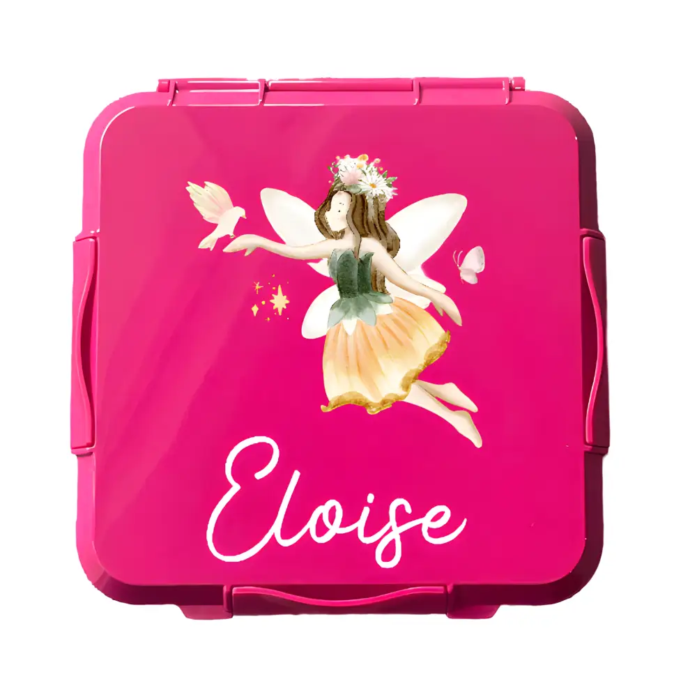 Personalised Magenta Lunch Box - Fairy - Timber Tinkers
