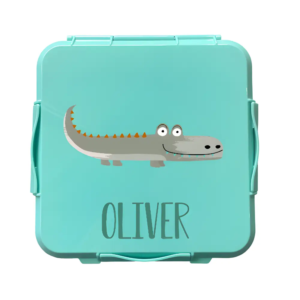 Personalised Mint Lunch Box - Croc - Timber Tinkers