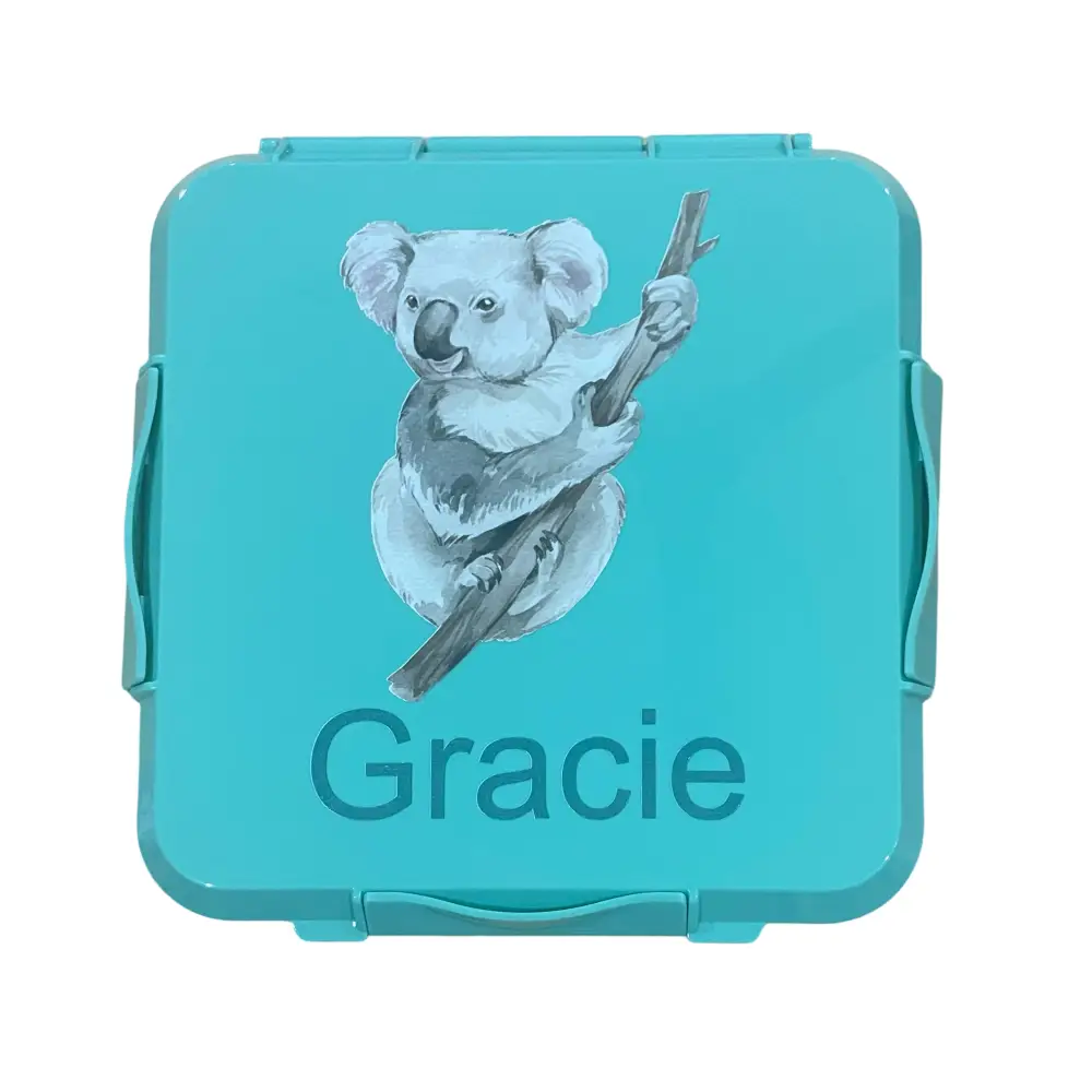 Personalised Mint Lunch Box - Koala - Timber Tinkers