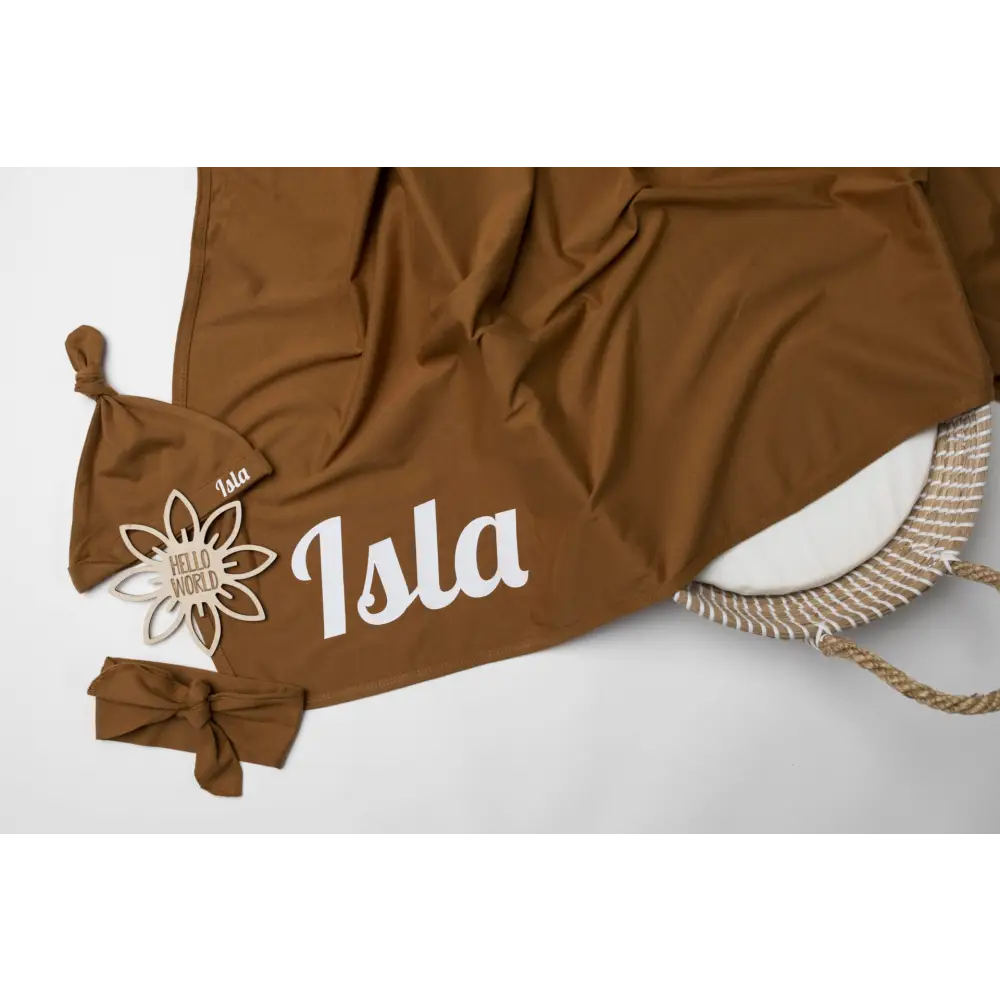 Personalised Swaddle Set - Multiple Colours - Timber Tinkers