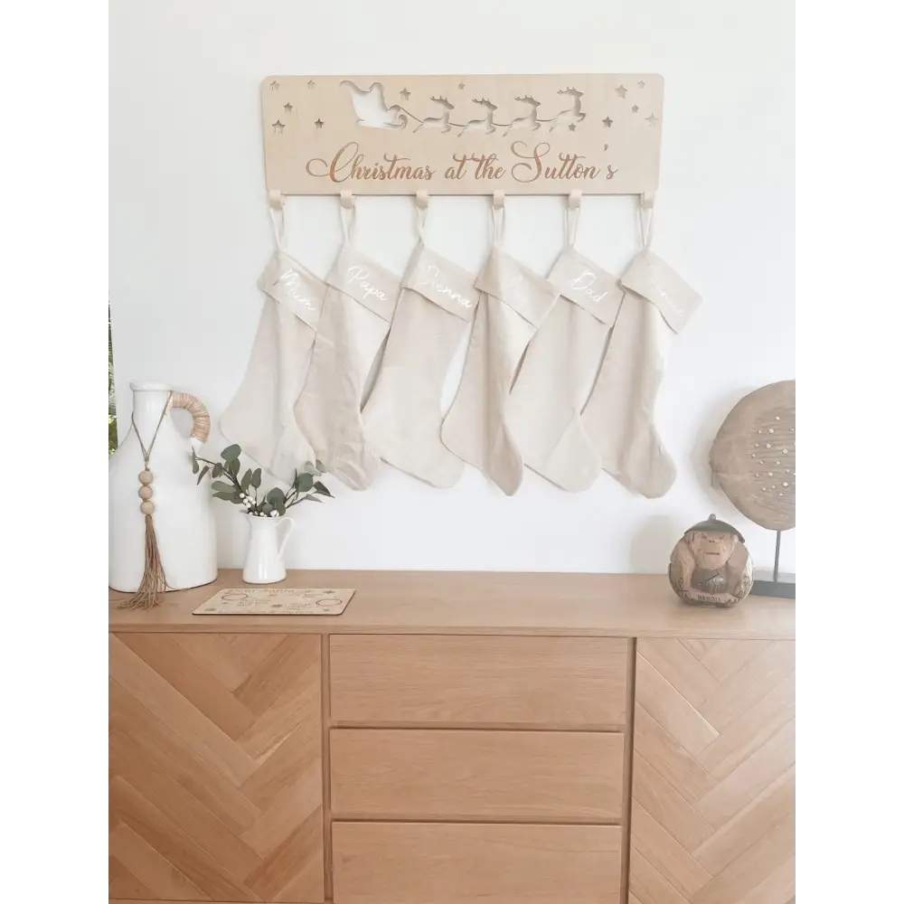 Personalised Velvet Stockings - Black - Timber Tinkers