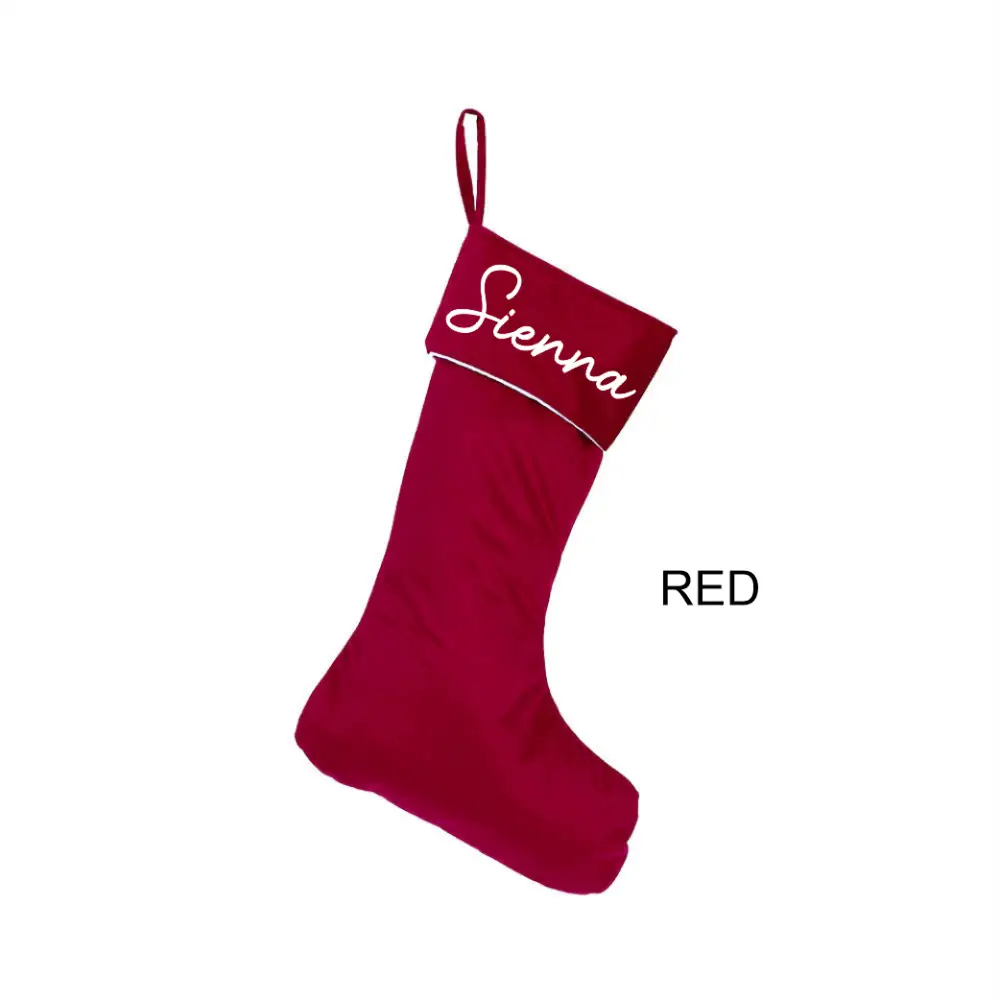 Personalised Velvet Stockings - Black - Timber Tinkers