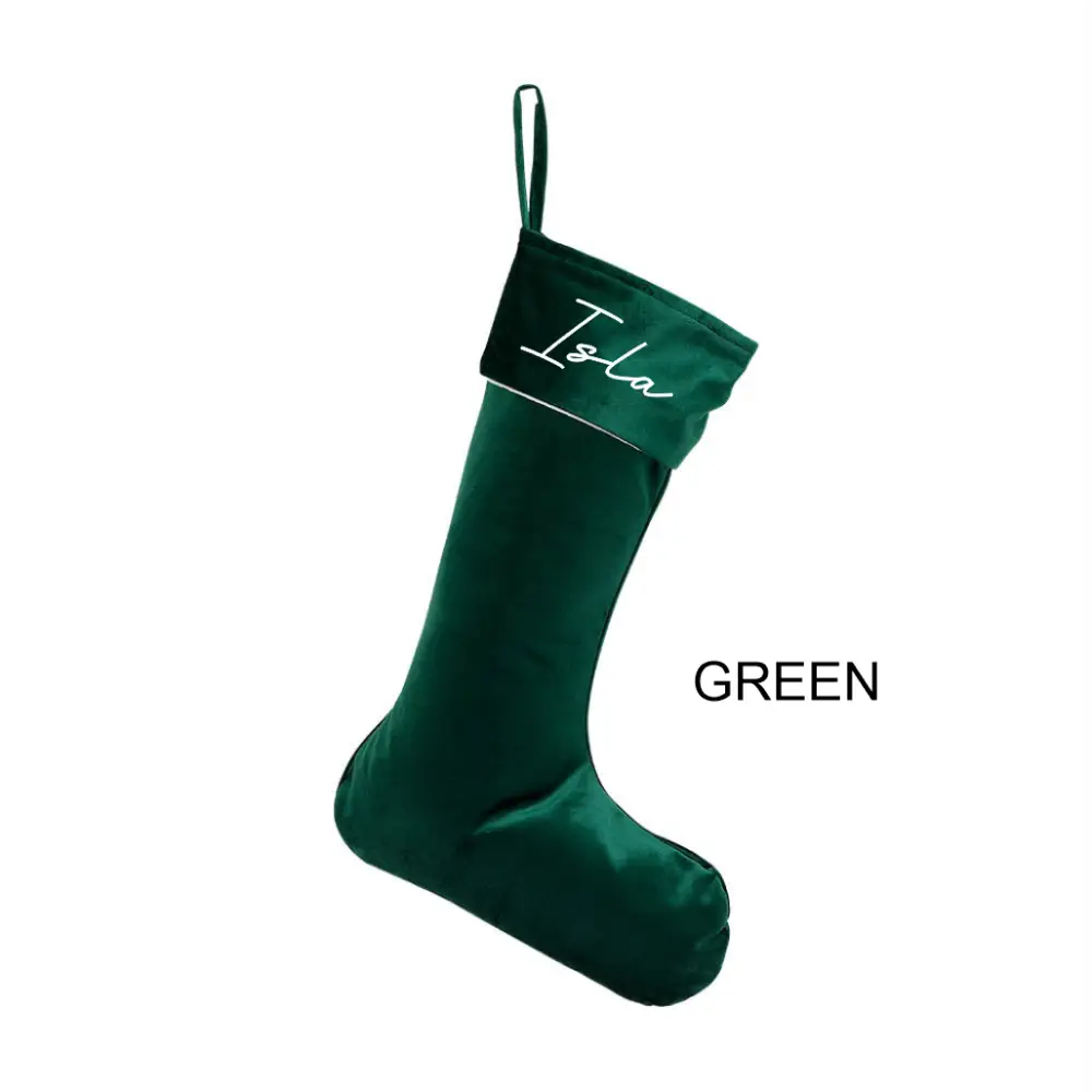Personalised Velvet Stockings - Black - Timber Tinkers