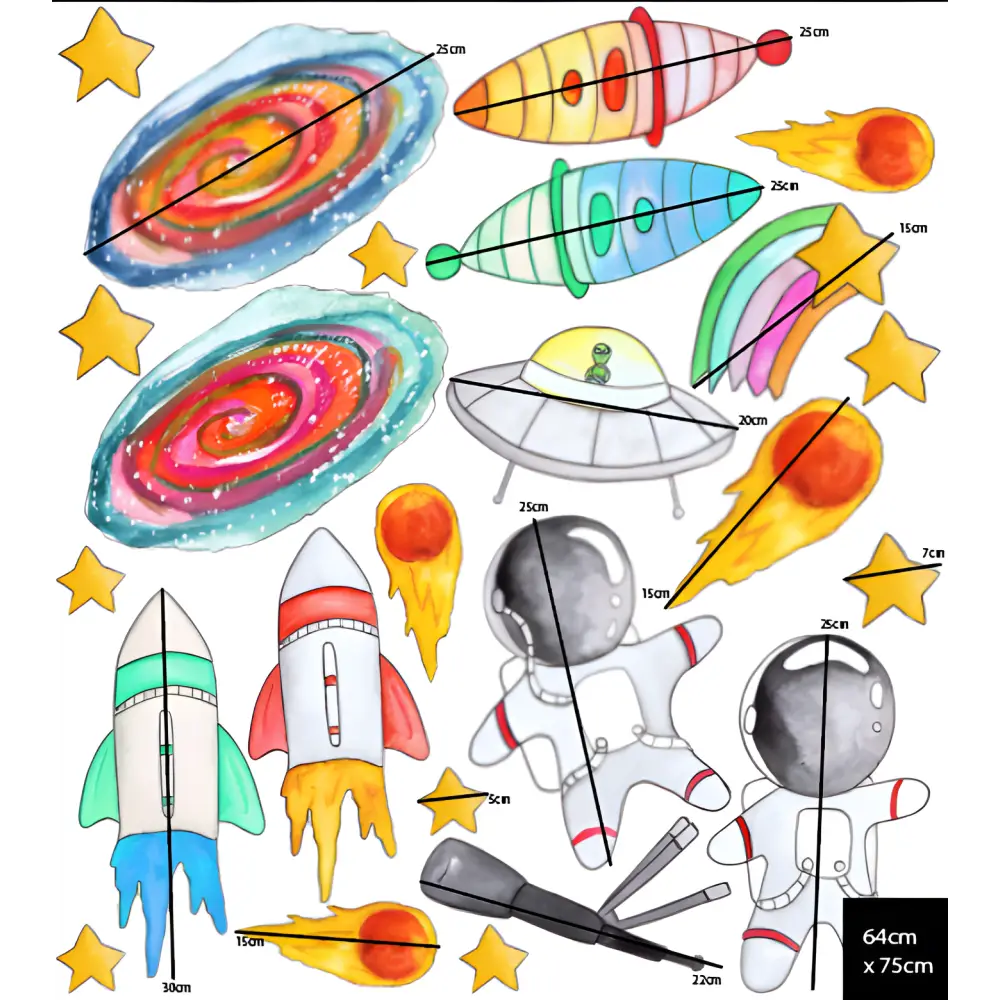 Space Extras Wall Decals - Timber Tinkers