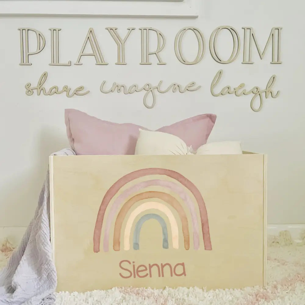 Toy Box - Rainbow - Timber Tinkers