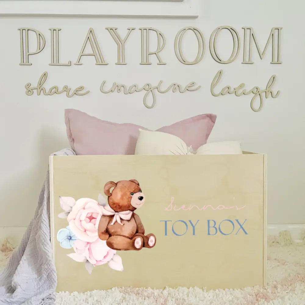 Toy Box - Teddy Bear - Timber Tinkers