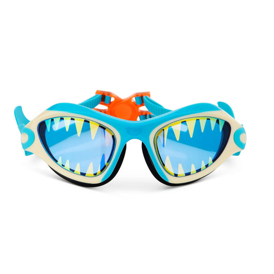 Megamouth Shark Tooth White Swim Goggles