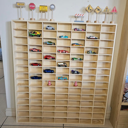 105 slots Matchbox & Hotwheel Display & Storage Unit- SolidPine