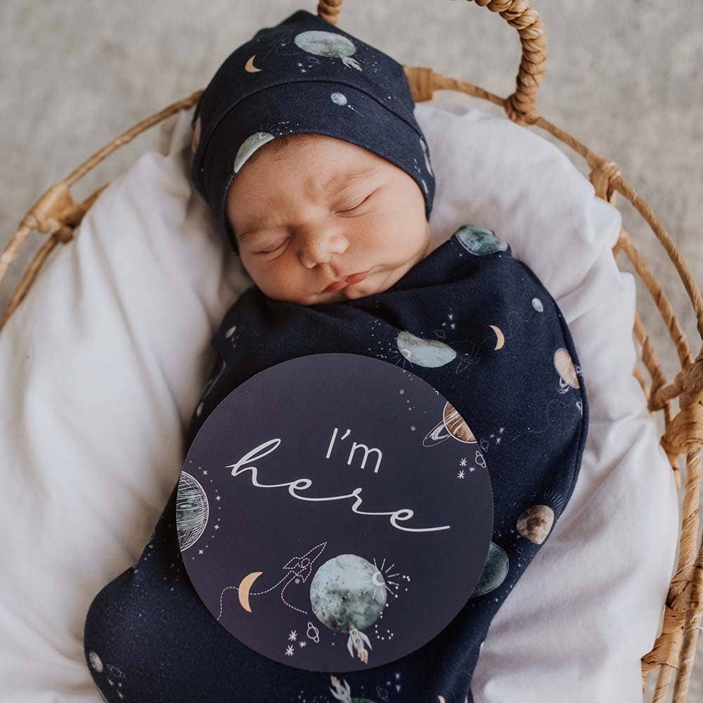 Milky Way & Soft Moss Reversible Milestone Cards - Timber Tinkers
