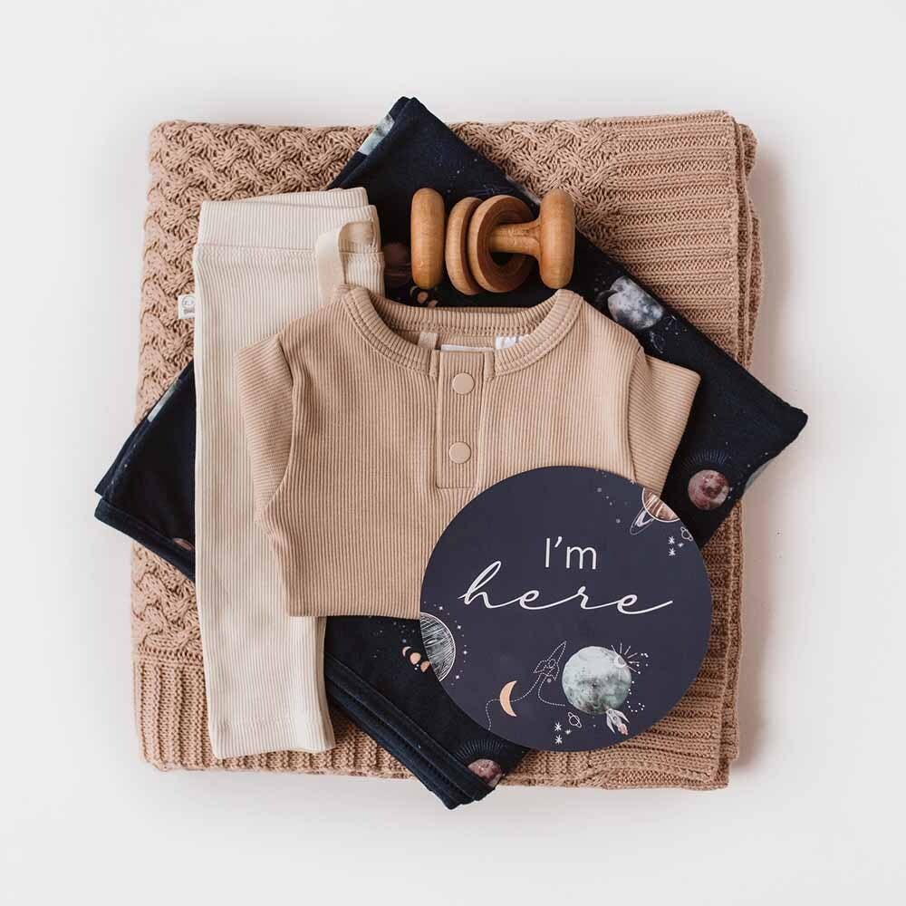Milky Way & Soft Moss Reversible Milestone Cards - Timber Tinkers
