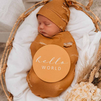 Roar Snuggle Swaddle & Beanie Set