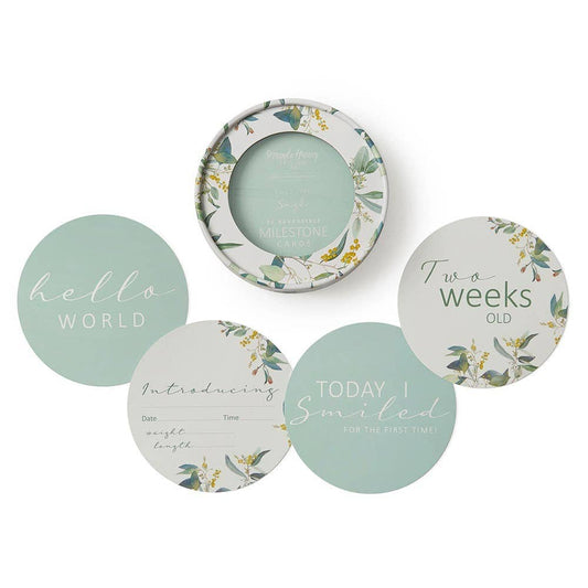 Eucalypt & Sage Reversible Milestone Cards - Timber Tinkers