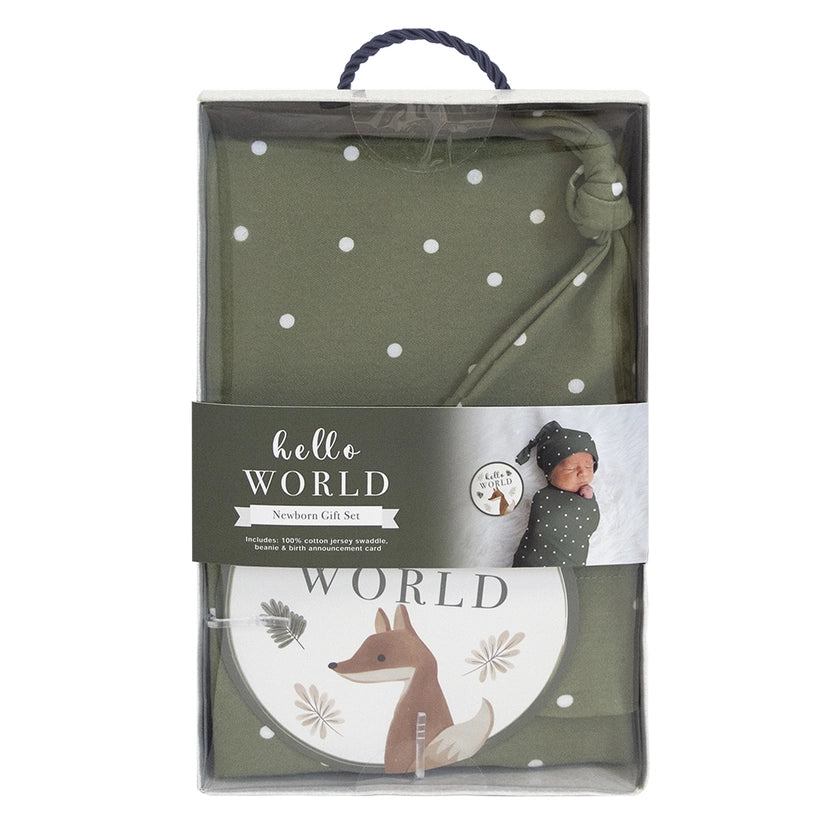 Newborn Gift Set - Olive Spots