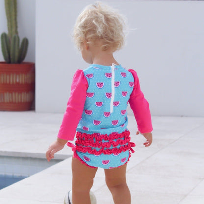 Nappy-change Swimsuit | Dotty Watermelon