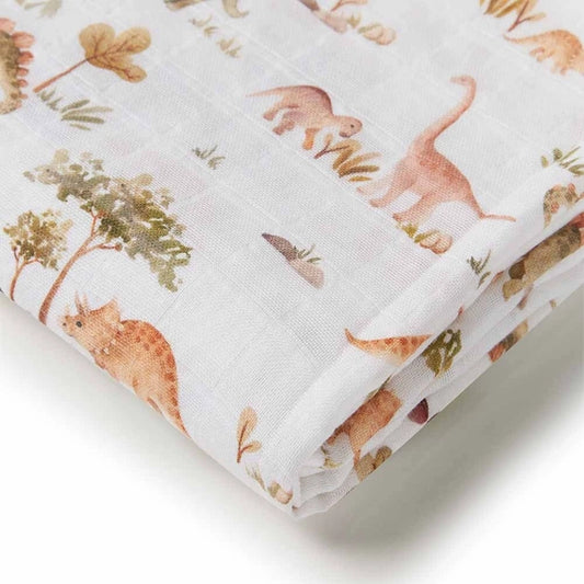 Snuggle Hunny Dino Organic Muslin Wrap