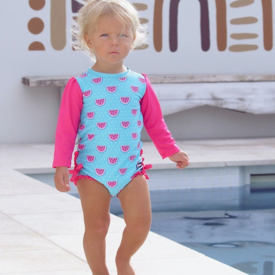 Nappy-change Swimsuit | Dotty Watermelon