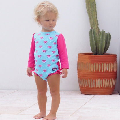 Nappy-change Swimsuit | Dotty Watermelon