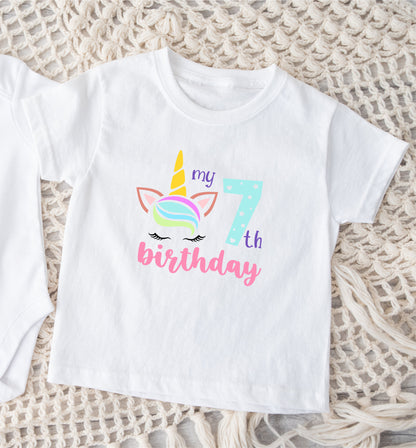 Unicorn Birthday T-Shirt - Multiple Years