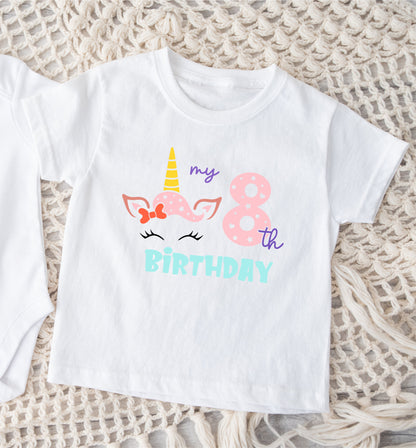 Unicorn Birthday T-Shirt - Multiple Years