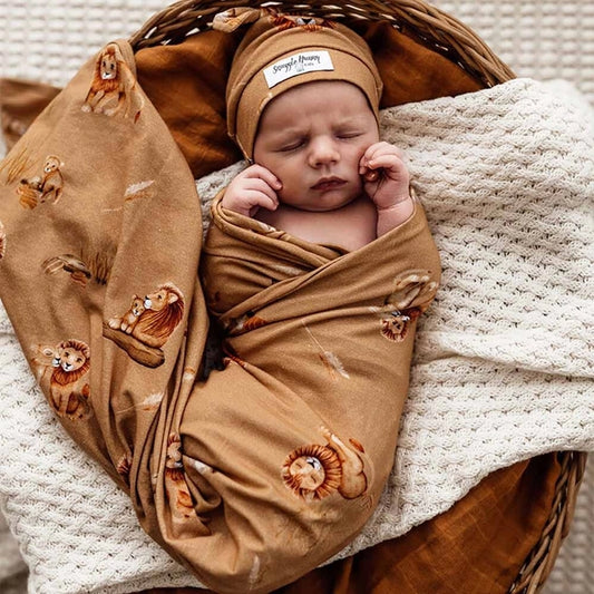 Lion Snuggle Hunny Swaddle & Beanie Set