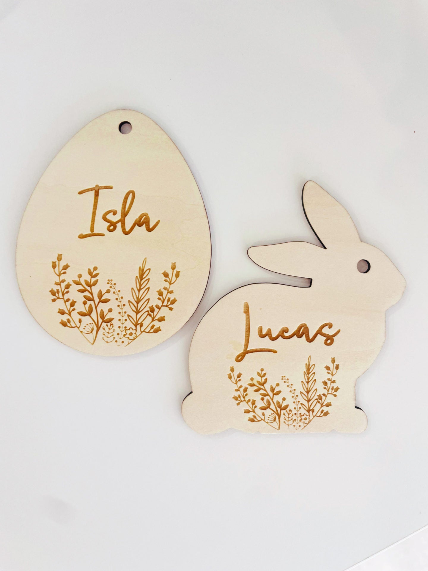 Personalised Wooden Easter Tag