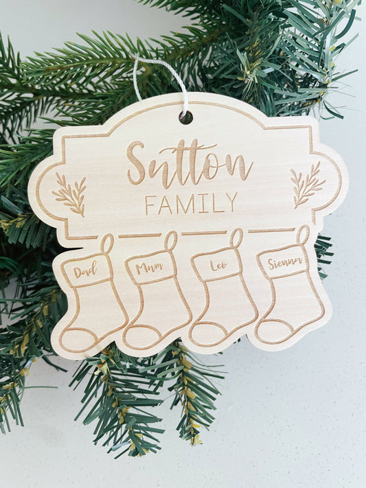 Family Stocking Ornament