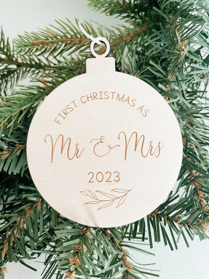 My First Christmas as Mr&Mrs Ornament