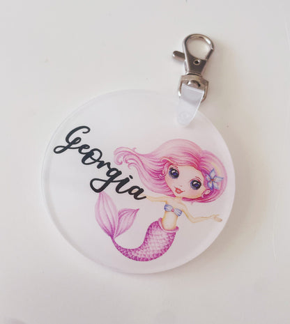 Round Acrylic Bag Tag - Multiple Designs