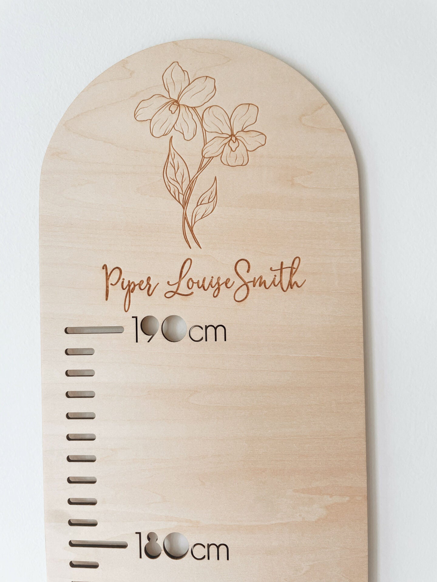 Personalised Growth Chart - Birth Flower