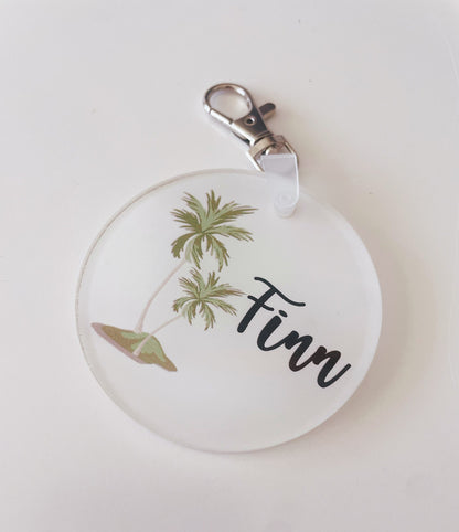 Round Acrylic Bag Tag - Multiple Designs