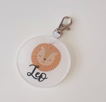 Round Acrylic Bag Tag - Multiple Designs