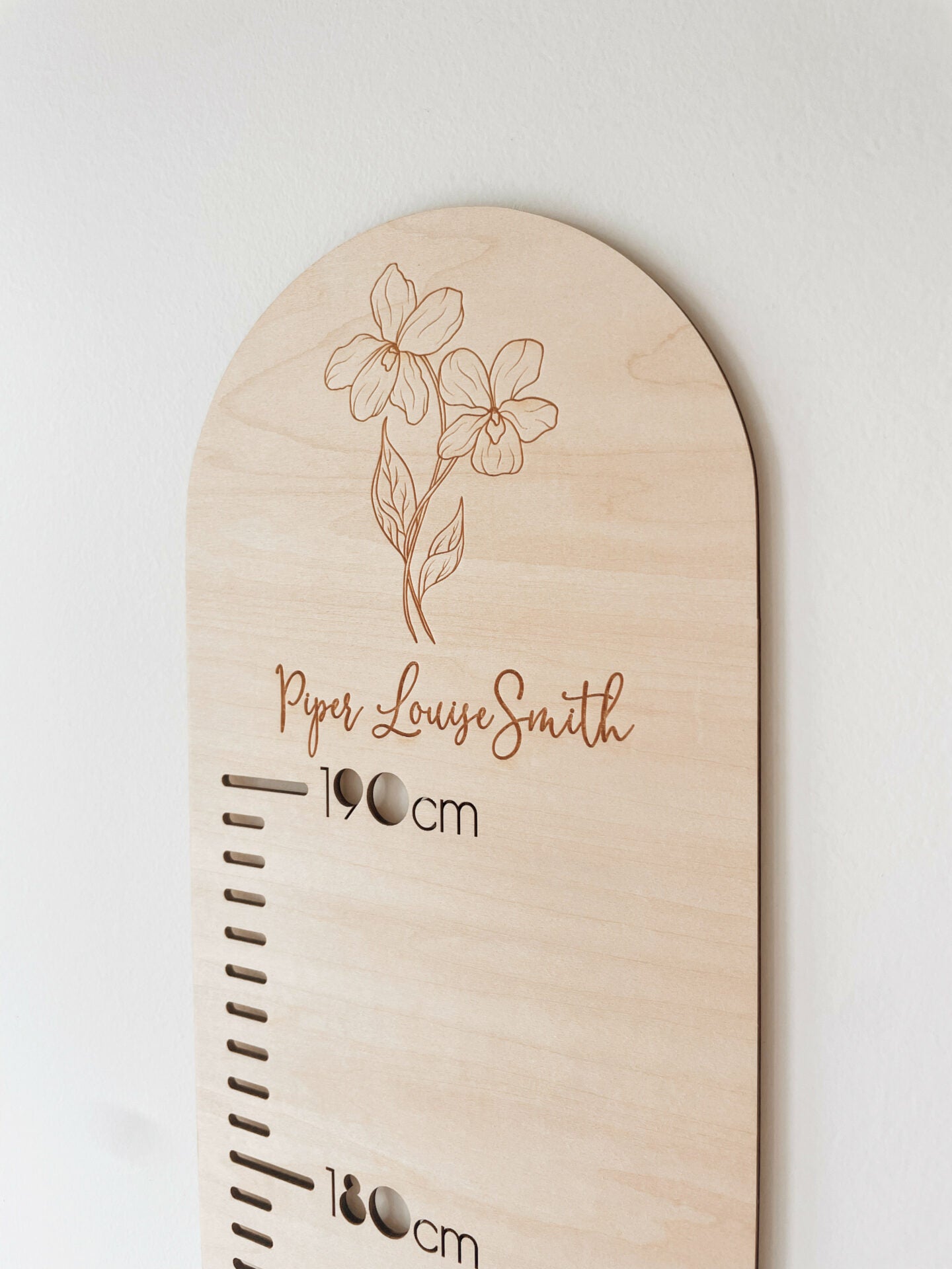 Personalised Growth Chart - Birth Flower