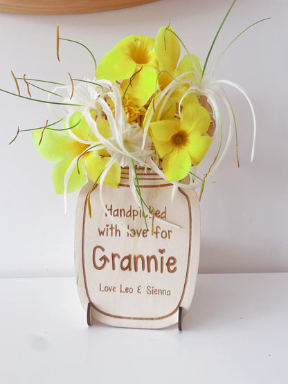 Flowers Jar Sign