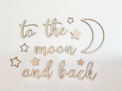 to the moon and back wall plaque