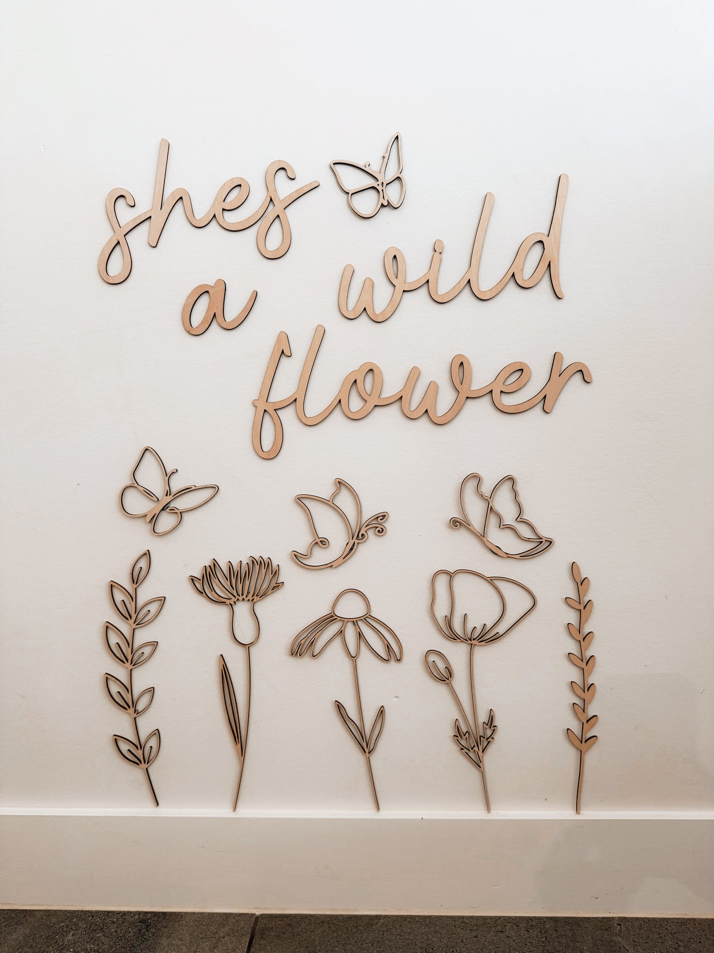 shes a wildflower wall plaque LARGE