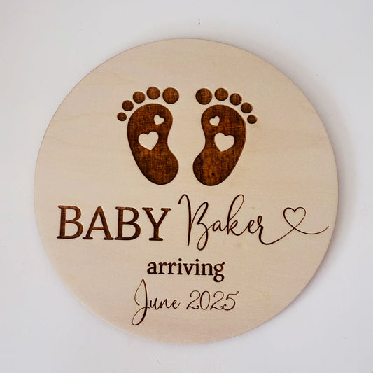 Personalised Baby Announcement heart