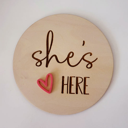 she's here heart