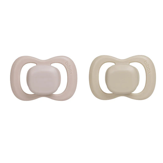 pacifier twin pack - blush + latte