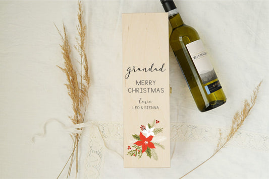 Wine Box Set - Christmas Floral