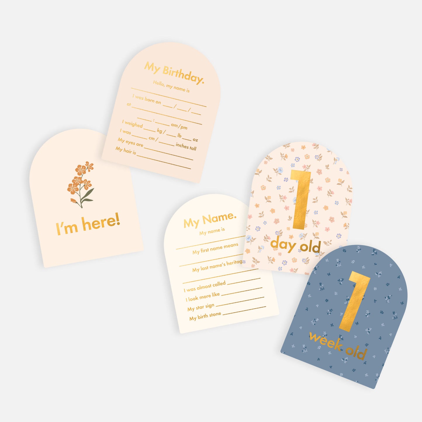 Baby Milestone Cards Broderie