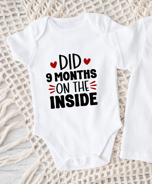 Did 9 Months on the inside onesie