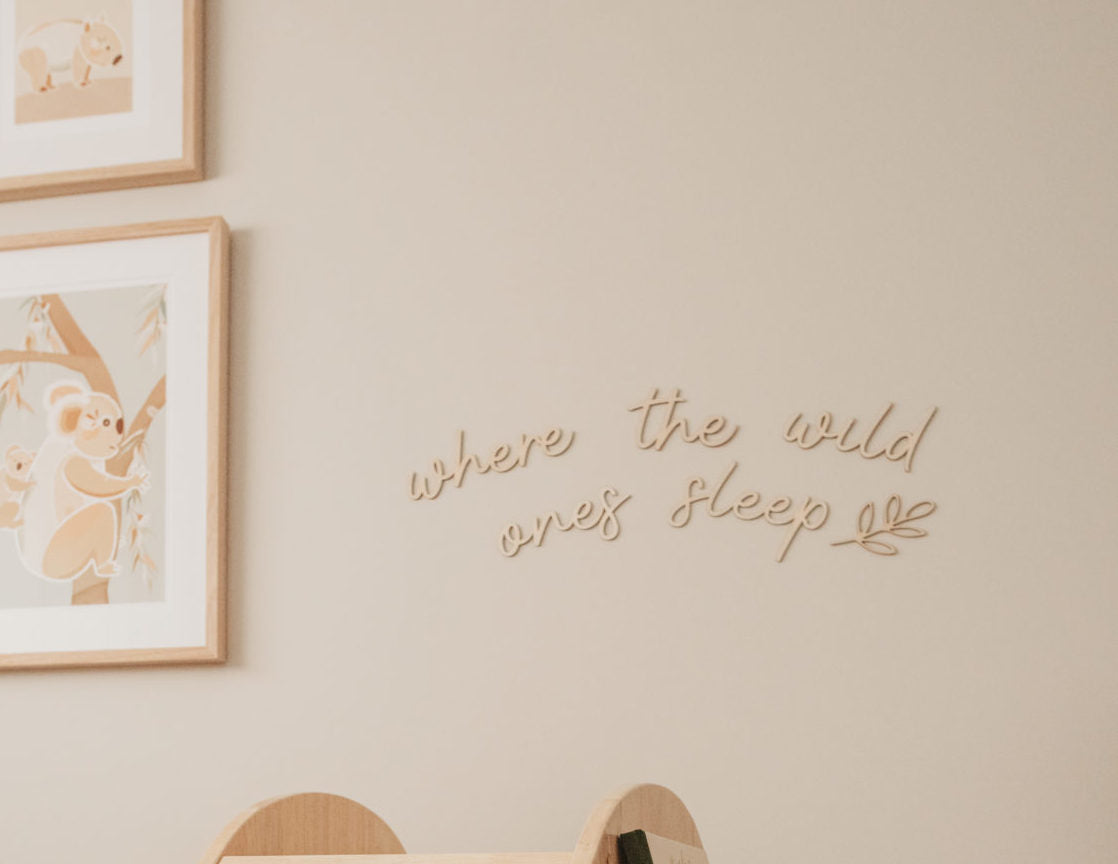 where the wild ones sleep wall plaque