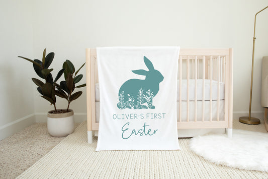 Easter Blanket - Floral Bunny