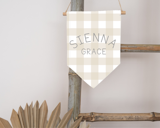 Personalised Flag - Gingham