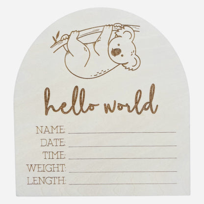 Hello World Koala Birth Disc