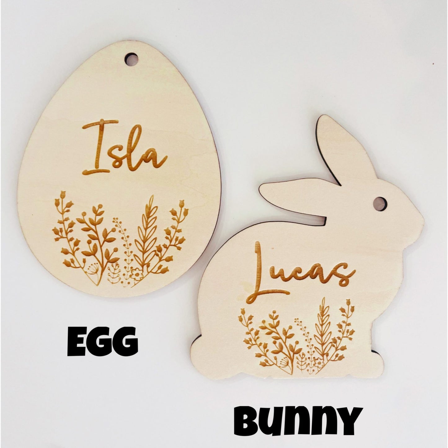 Personalised Wooden Easter Tag