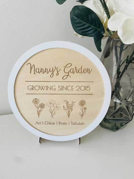 Personalised Floral Garden Sign