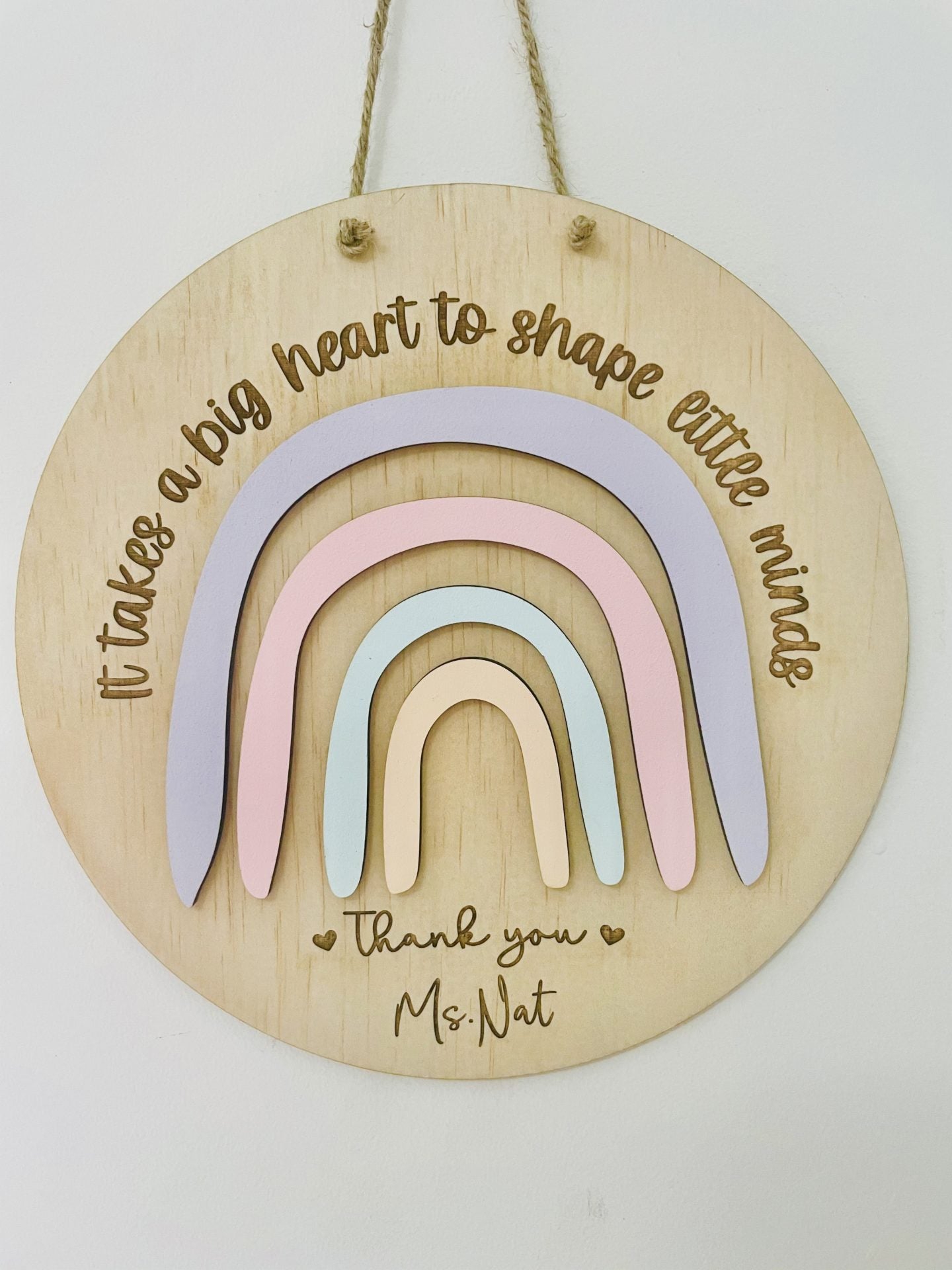 Big Hearts Teacher Plaque