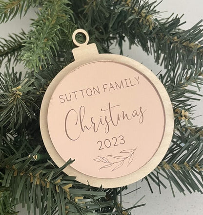 Family Christmas 3D Ornament