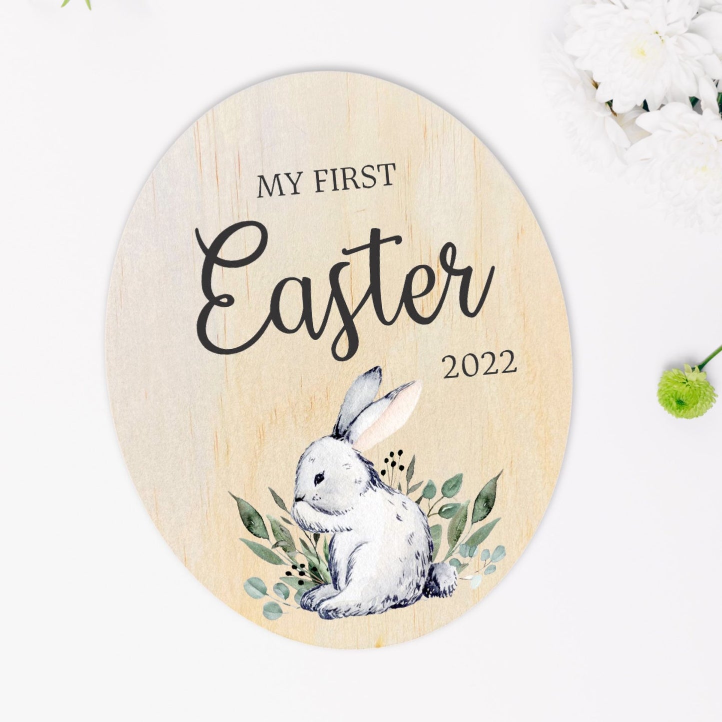 Easter Tag - Grey Bunny